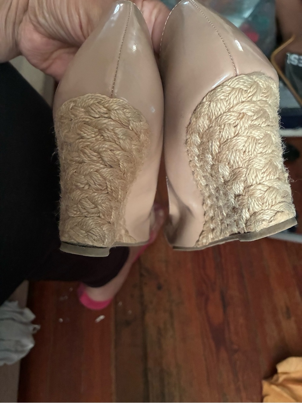 Women's Open-Toe Beige Leather Heels - Comfortable Everyday Style - Picture 5 of 5